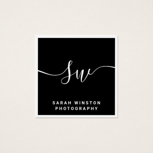 Professional Black Signature Script Monogram