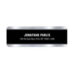 Professional Black Silver Elegant Template Modern Label