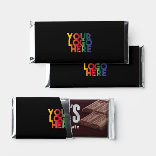 Professional Black Simple Business Logo Hershey Bar Favors