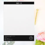 Professional Black Strip Letterhead<br><div class="desc">Professional Black Strip Letterhead has a generalist modern design that suits for professionals and businesses on any fields of specialization. Features a logo,  address and contact informations that's an absolute essential for professionals and businesses.</div>