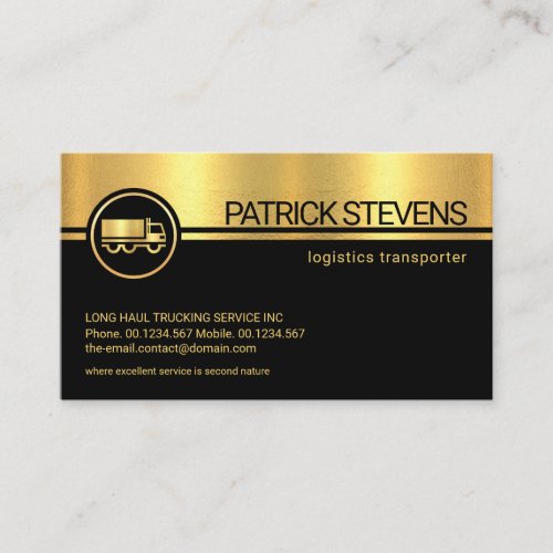 Professional Black Stripes Gold Texture Startup Business Card