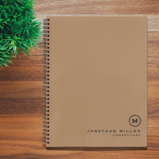 Professional Black Tan Monogram Initial Notebook (Creator Uploaded)