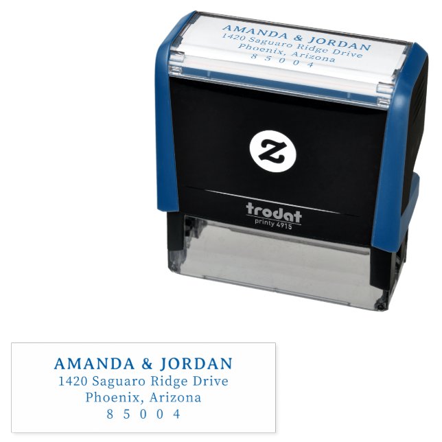 Professional Black Typographic Self-inking Stamp (In Situ)