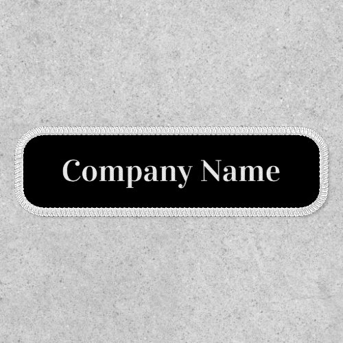 Professional Black  White Company Name Template Patch