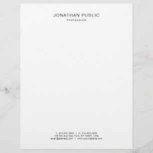 Professional Black White Elegant Simple Template Letterhead