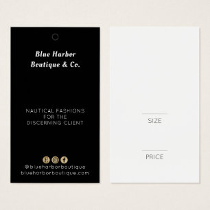 Professional  Black White Fashion Price tag 