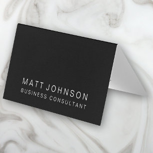 Professional Black & White Folded Business Card