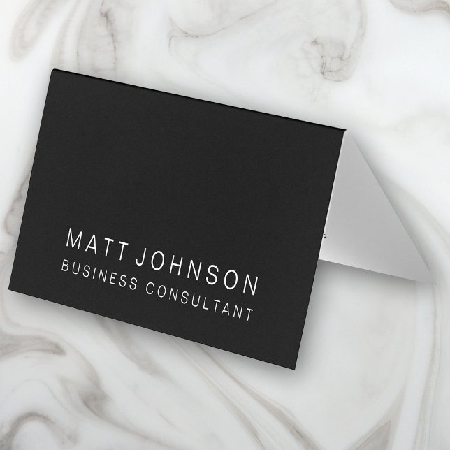 Professional Black & White Folded Business Card (Creator Uploaded)
