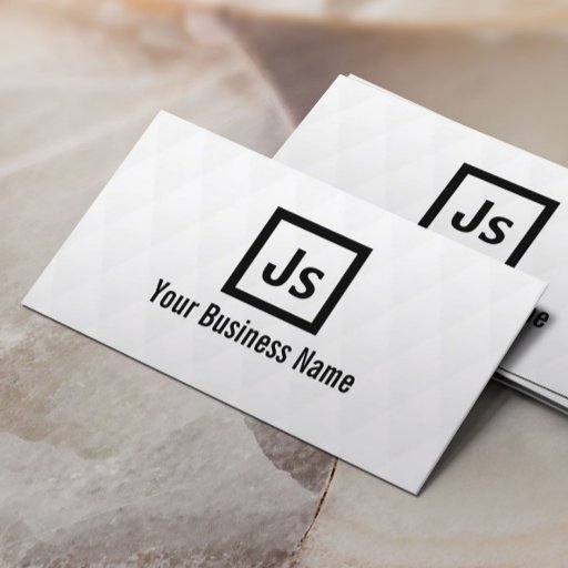 Customizable Professional Black &amp; White Linen Business Card