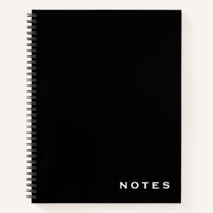 Professional Black & White "Notes" Notebook