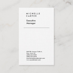 Professional black & white plain minimalist modern business card