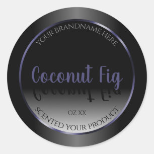 Professional Black White Product Labels Blue Frame