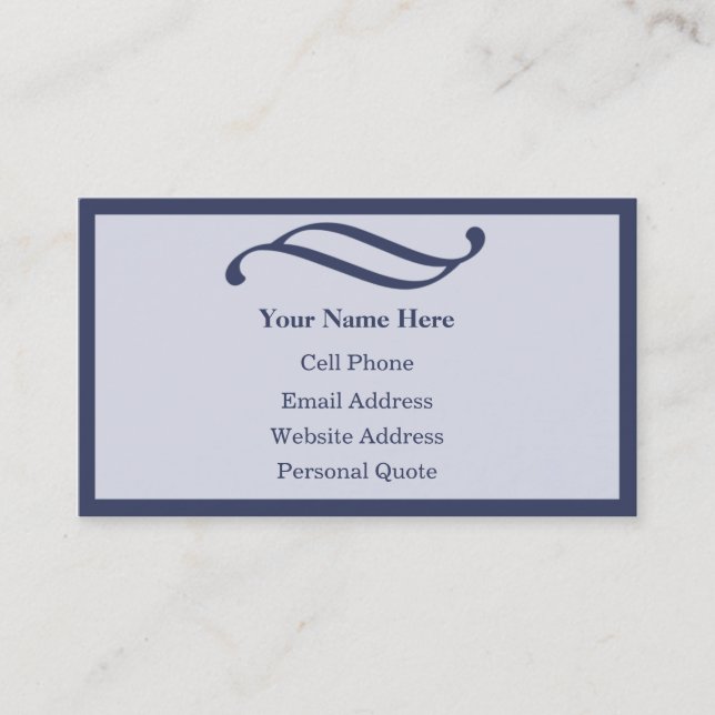 Professional Blue Business Cards (Front)