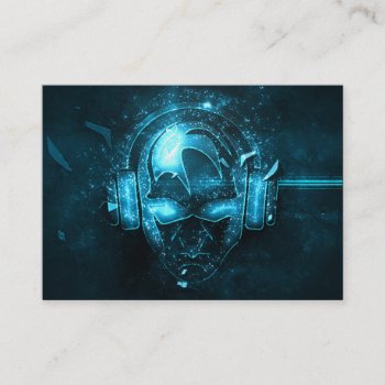 Professional Blue Exploding Dj Logo Business Card by johan555 at Zazzle