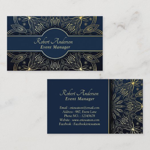Professional Blue Gold Event Manager