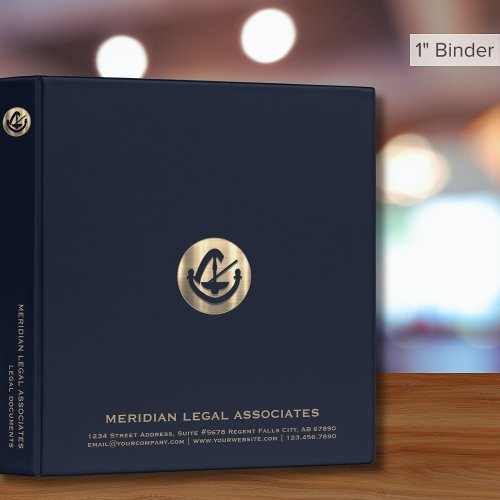 Professional Blue Legal Presentation Binder