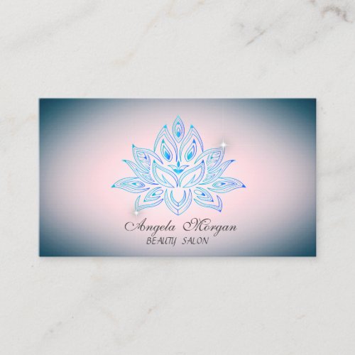 Professional Blue Lotus Flower   Business Card
