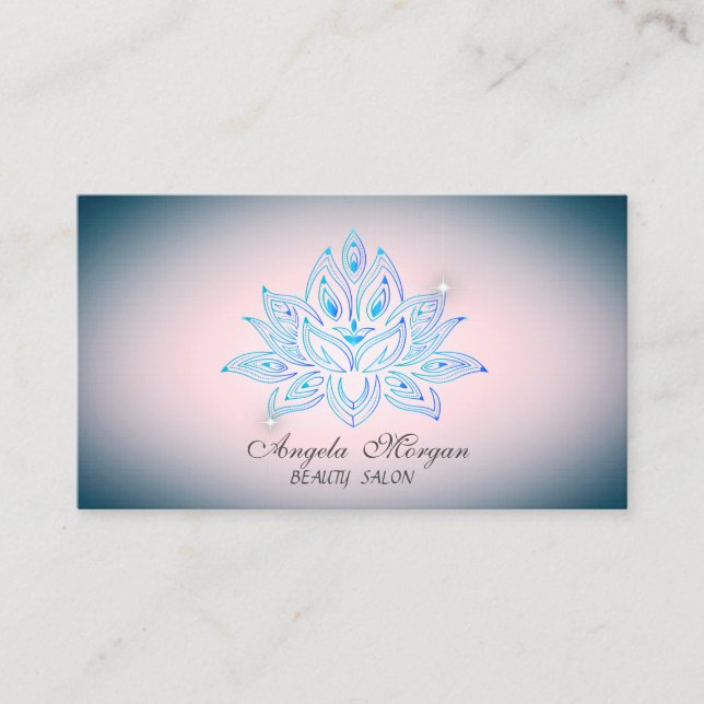 Professional Blue Lotus Flower   Business Card (Front)