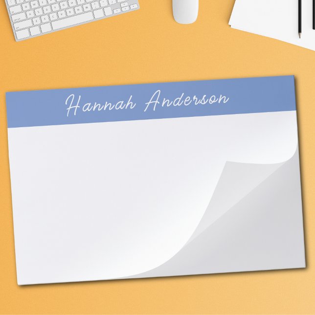Professional Blue Monogram Full Name Paper Pad (Creator Uploaded)