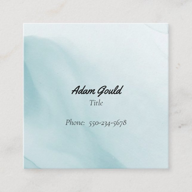 Professional Blue Ombre Gradient Business Card (Front)