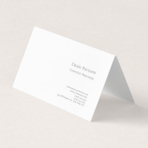 Professional Blue White Minimalist Modern Business Card