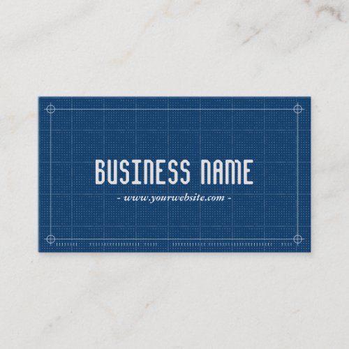 Professional Blueprint Architecture Business Card
