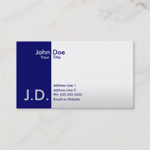 professional blues business card