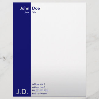 professional blues letterhead