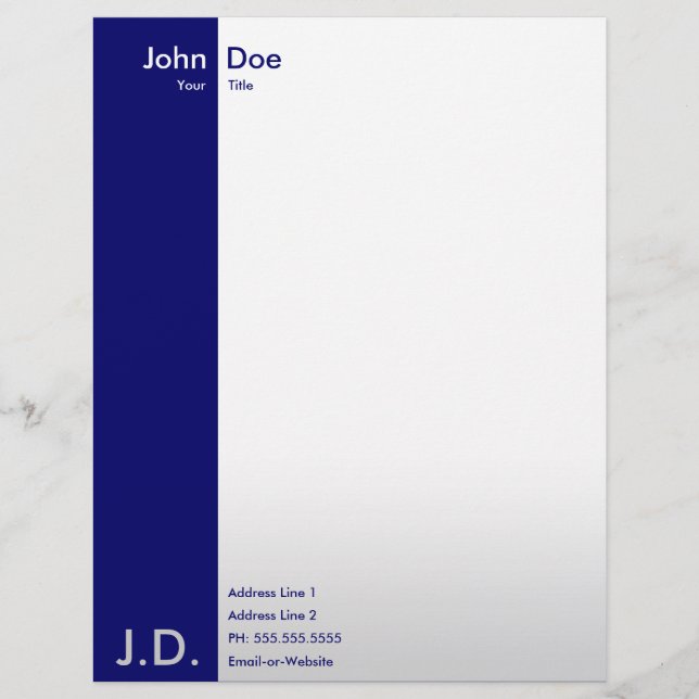 professional blues letterhead (Front)