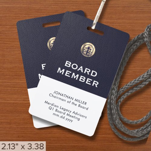 Professional Board Member Lanyard Badge