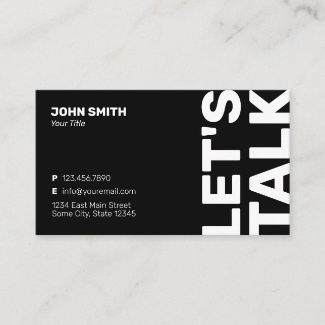 Professional Bold Minimalist Modern Business Card (Front)