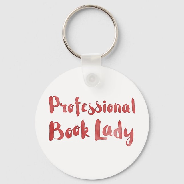 professional book lady keychain (Front)