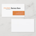 Professional Bookkeeping Orange Label Bookkeeper Business Card | Zazzle