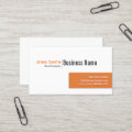 Professional Bookkeeping Orange Label Bookkeeper Business Card | Zazzle