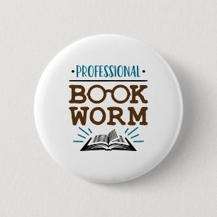 Professional Bookworm Button