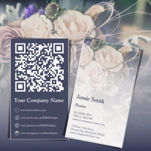 Professional Bouquet Photo Florist Business Card