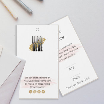 Professional Boutique Logo Clothing Price Tag by Palmdesignhouse at Zazzle