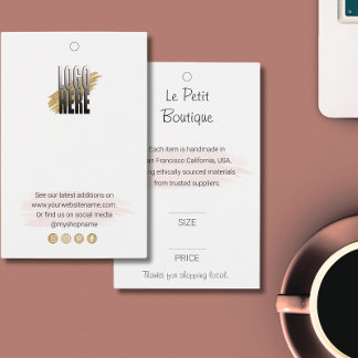 Professional Boutique Logo Clothing Price Tag