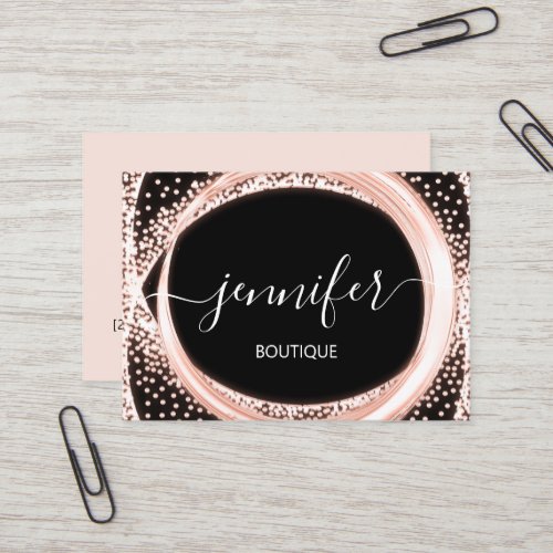 Professional Boutique Makeup  Beauty Pink Black Business Card