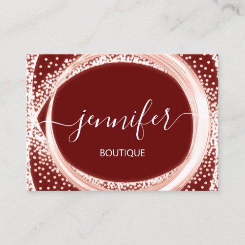 Professional Boutique Makeup  Beauty Pink Maroon Business Card