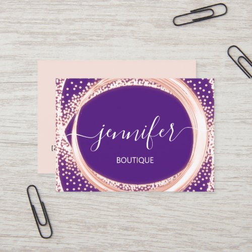 Professional Boutique Makeup  Beauty Pink Purple Business Card