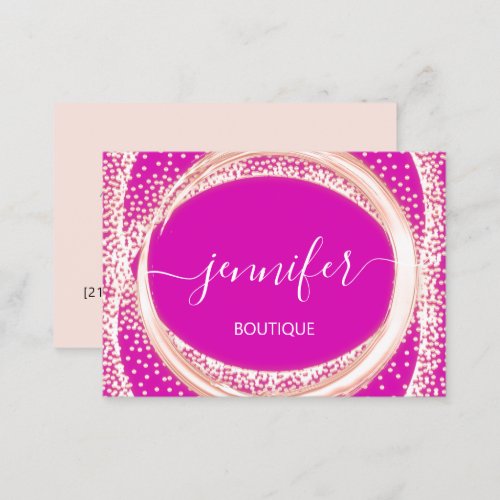 Professional Boutique Shop Beauty Rose Pink Business Card