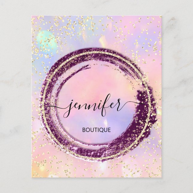 Professional Boutique Shop Glitter Holograph Jessy Flyer (Front)