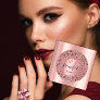 Professional Boutique Shop Glitter Rose Blush  Square Business Card