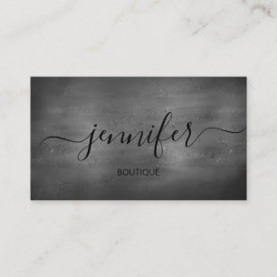 Professional Boutique Shop Gray Minimal Grunge  Business Card