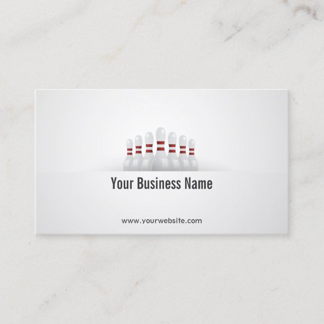Professional Bowling  Business Card (Front)