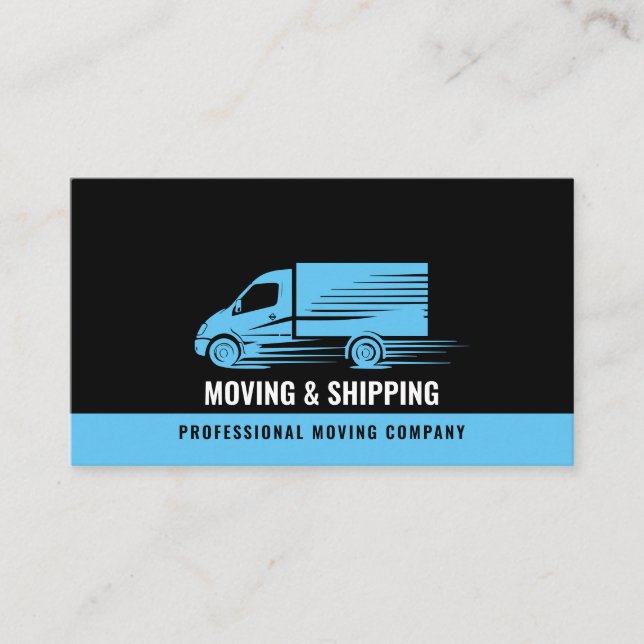 Professional Box Truck Moving Delivery Hauling Business Card (Front)