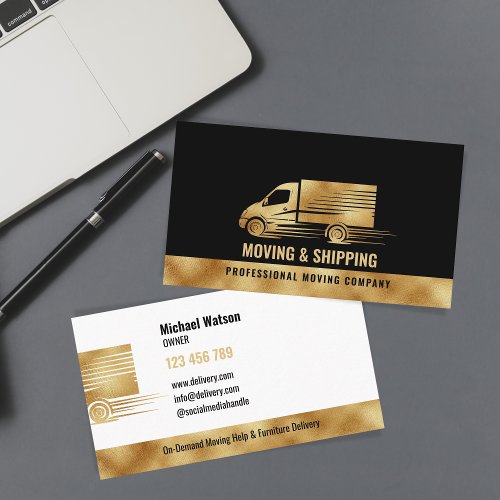 Professional Box Truck Moving Delivery Hauling Business Card