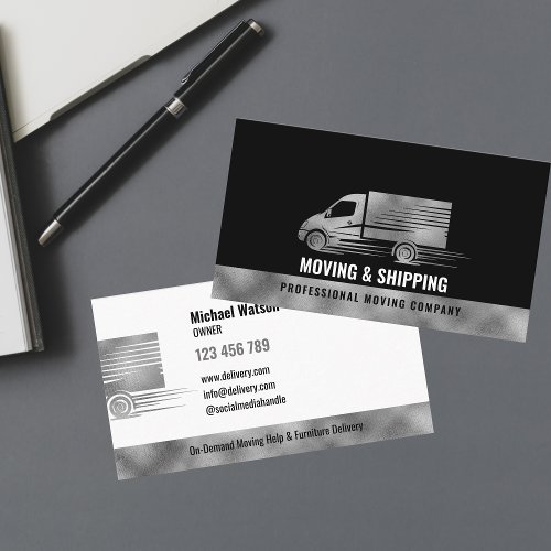 Professional Box Truck Moving Delivery Hauling Business Card