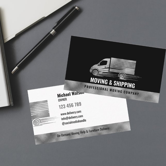 Professional Box Truck Moving Delivery Hauling Business Card (Creator Uploaded)